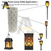 3.7V Solar Flame Lamp Board 3 Modes 51 LED Flame Light Circuit Board Battery Powered Solar Candle Lamp Board Electrical Supplies