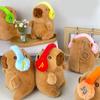 Fashionable Elegant Color Capybaras Keychain Charm Lovely Dress Up Sturdy Plush Pendant for Bags and Keys Decoration