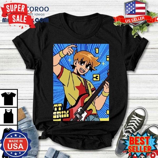Guitar Scene Scott Pilgrim Takes Off Shirt S-5XL XXXXL