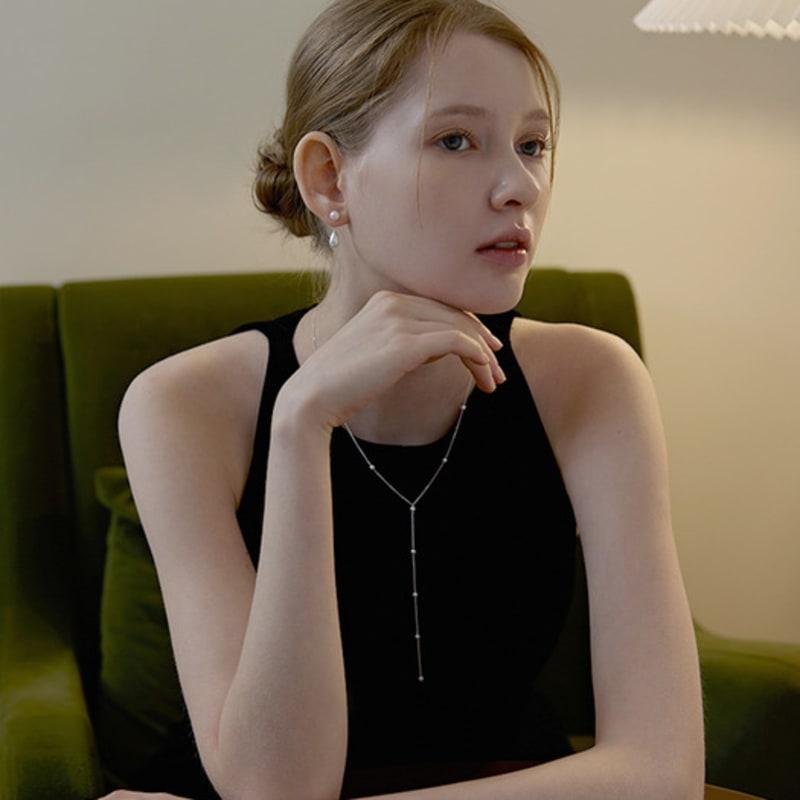 Lewe Y-pearl Long Drop Necklace