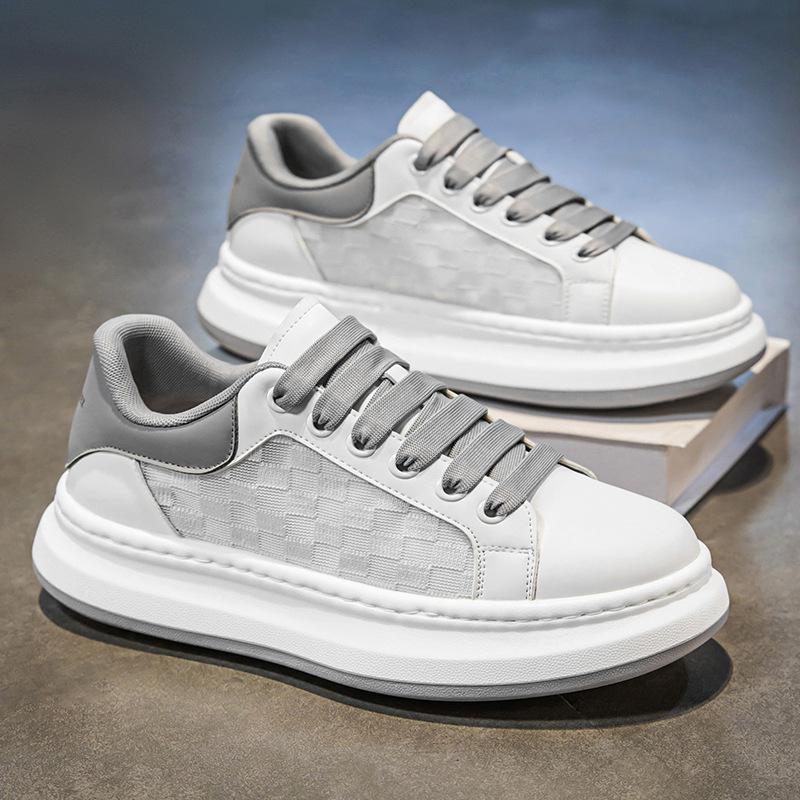 

Мужская обувь 2025 новая летняя студенческая трендовая универсальная дышащая на толстой подошве популярная мужская спортивная и повседневная обувь высокого класса 44 серый