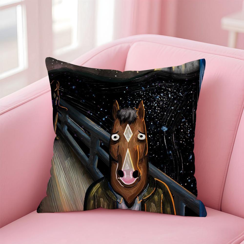 B-Bojack Horseman Cushion Cover Comfortable Reversible Pillow Cover Ideal For Car Sofa Bedroom & Beyond