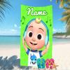 Customizable Personalized Beach Towels CoComelon - Dance Party Themed designs.Suitable for the Beach, Yoga, Sports;ideal As Beach Accessories
