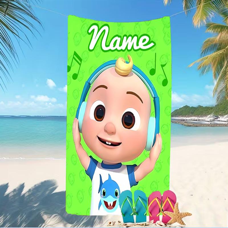 Customizable Personalized Beach Towels CoComelon - Dance Party Themed designs.Suitable for the Beach, Yoga, Sports;ideal As Beach Accessories