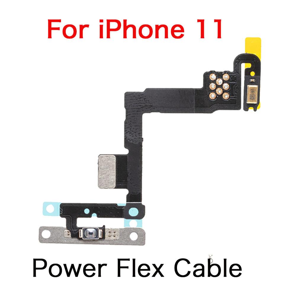 

Power Volume Button Silent Flex Cable for iPhone 11 Pro X XR XS Max With Mic Flash LED Light Repair Replacement 11 Power