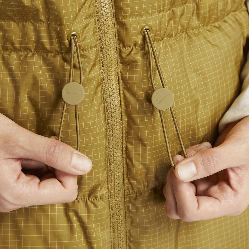 Nike Sportswear Windpuffer Therma-FIT Solid Color Zip-Up Stand Collar Loose Vest Women Vest Bronze FN0031-716