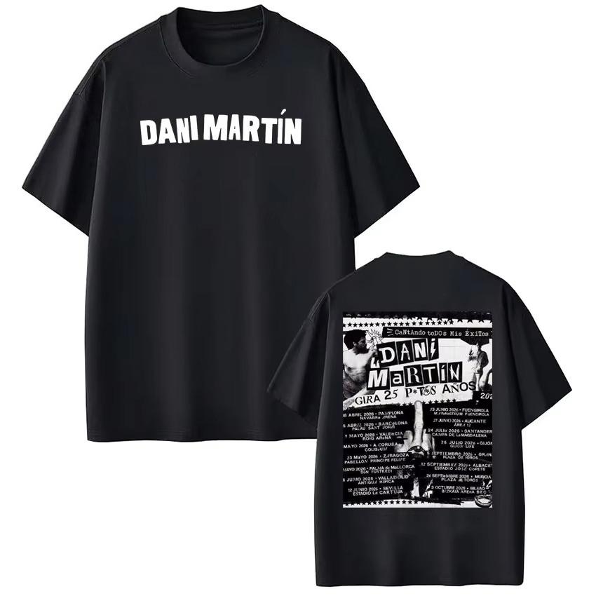 

Singer Dani Martin Fashion Graphics T Shirt Men Women Gothic Punk T-Shirts Summer Cotton Harajuku Casual Casual Vintage Top -... S разноцветный