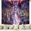 Anime Saint Seiya Wall Tapestry Aesthetic Wall Hanging Printed Fabric Blanket Decorative Tapestries for Bedroom Living Room Home Decor