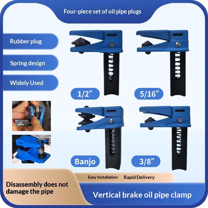 4Pcs Automotive Brake Fluid Lines Plugs Tool To Prevent Oil Spills Leak Proof Stoppers Car Brake Lines Plug