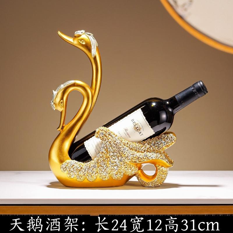 Creative Luxury High-end Red Wine Rack Black Swan Decoration, Wine Cabinet Decoration Red Wine Bottle Rack Decoration