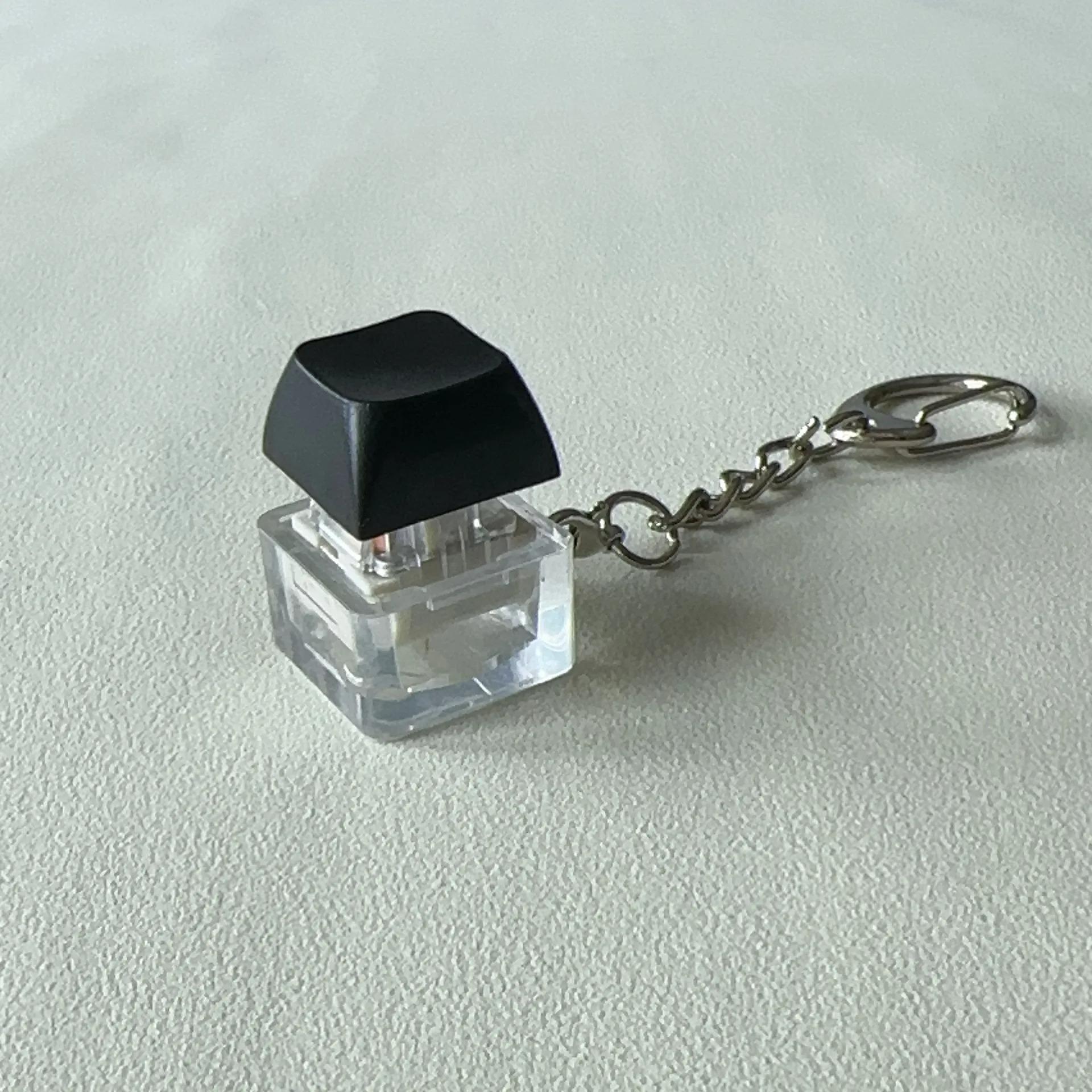 

New Stress Anxiety Relief Keyboard Keychain Four Finger Button for Office Home Adults Kid Decompression Clicker Hot Gadget Gifts 8 cm