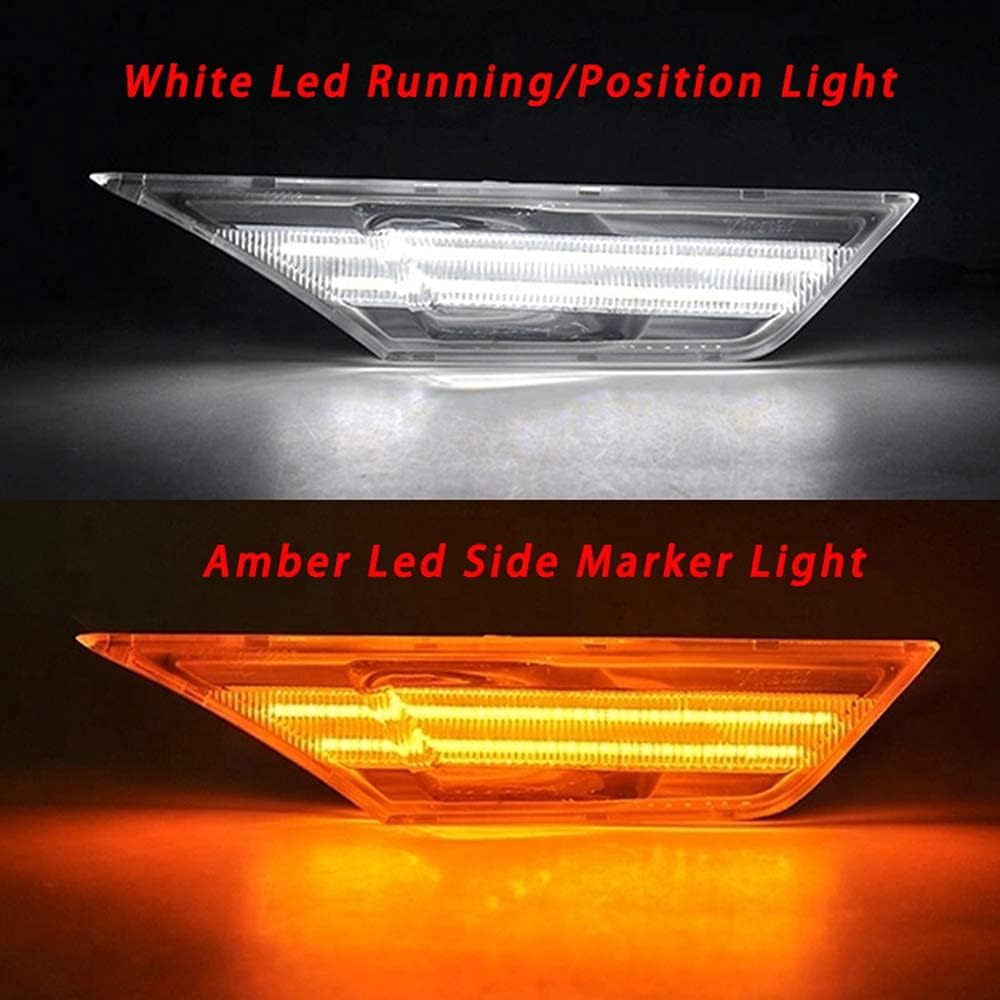 NSLUMO Led Side Marker Lights for Honda Civic 2016 2017 2018 2019 2020 2021 Sedan Coupe Hatchback Led Switchback Amber Side Marker Turn Signals White