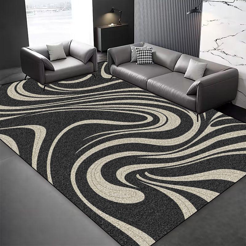 Modern Style Abstract Decoration Carpet Living Room Sofa Area Easy Clean Non-slip Floor Mat Bdroom Lounge Entrance Rugs Washable