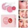 Double Mix Blush Clay Soft and Delicate Contouring Mashed Potatoes 2 Color Face Brightening Mousse Blush Paste Tray