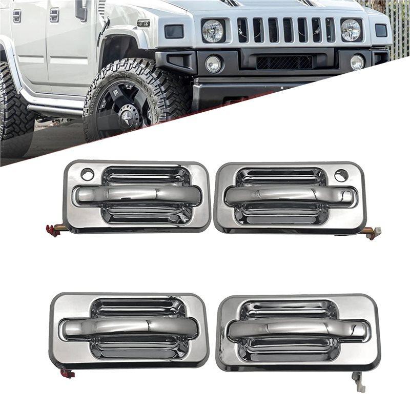 UI-15104790 15104791 15104794 15104795 Exterior Door Handles 4Pcs Exterior Outside Door Handle Set Auto Parts For 2003-2009 Humm