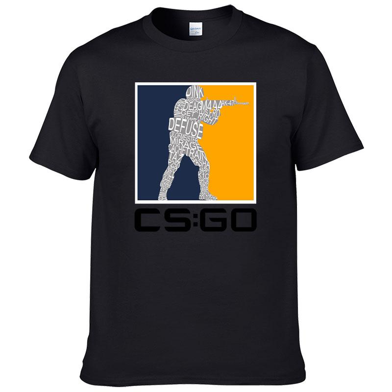 Counter Strike O Neck TShirt CSGO Blood Youth Shooting Pure Cotton Original T Shirt Men Tops Fashion Hot Sale17 cs go