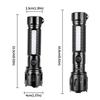 Telescopic Zoom High-Power Flashlight Portable Flashlight Aluminum Alloy Bright Flashlights for Camping/Expedition/Outdoors