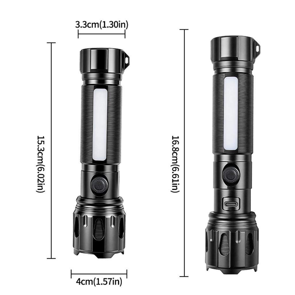 Telescopic Zoom High-Power Flashlight Portable Flashlight Aluminum Alloy Bright Flashlights for Camping/Expedition/Outdoors