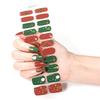 Gel Nail Stickers Full Cover Self Adhesive French Nail Strips Christmas Style Nail Wraps for DIY Manicure Home or Salon