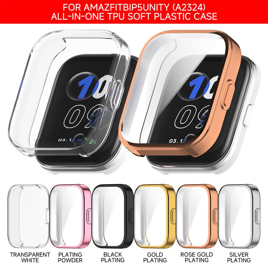TPU Screen Protector Case For Amazfit Bip 5 Unity Smart Watch Full Coverage Protective Shell for Amazfit Bip5 Unity Accessories