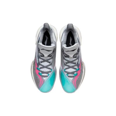 Li Ning Swift Wind Cushioning Slip Resistant Mid Top Basketball Shoes Men's Shark Gray ABPR061-3