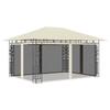 VidaXL Gazebo with Mosquito Net 4x3x2.73 M Cream 180 G/m²