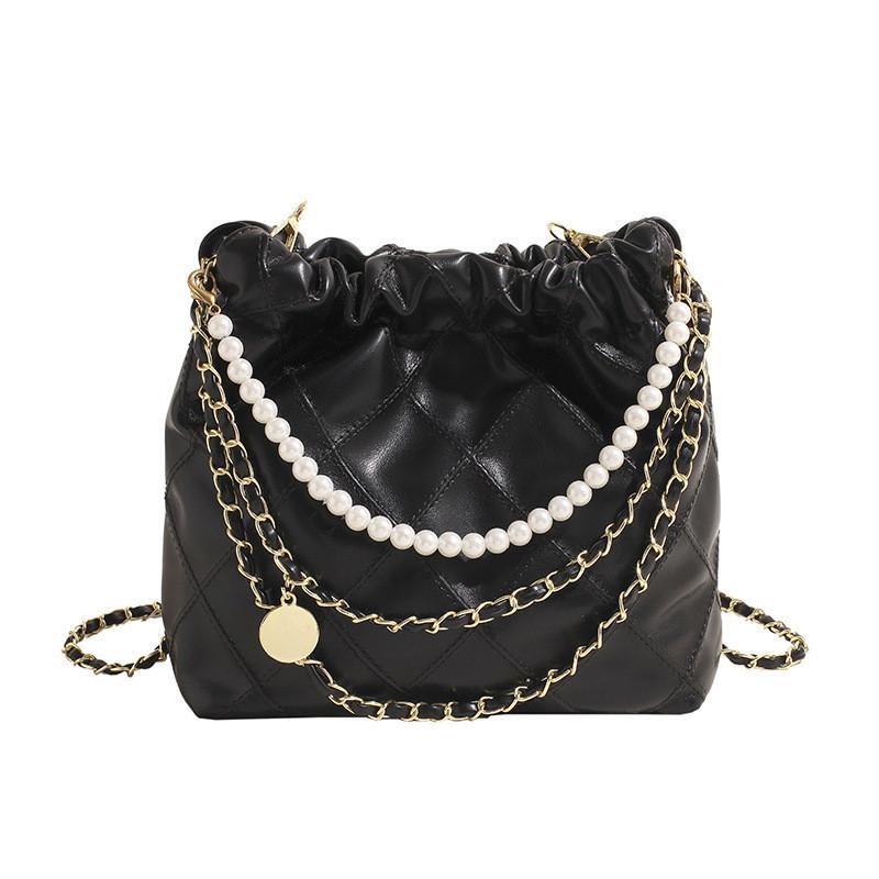 2024 New Style Large Capacity Fashionable Versatile Bucket Bag Women s Crossbody Bag чёрный