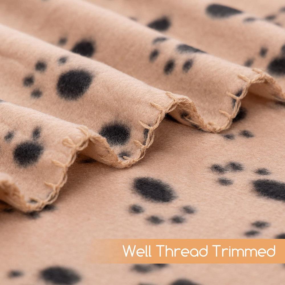 Pet Blanket Super Soft Dog Blanket with Cute Paw Print Warm Puppy Blanket Mat Bed Cover for Large Dogs Kitten Cat Small Animals