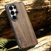 Luxury Alloy Solid Wood Back Panel Hybrid Phone Case For Samsung Galaxy S26 S25 S24 Ultra Aluminum Alloy For Magsafe Wireless Charging Cover