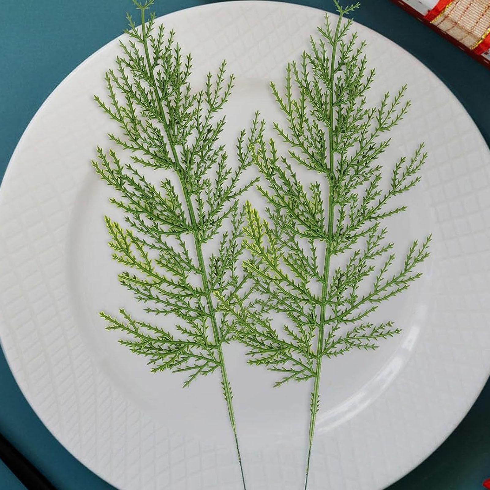 

Штучні голки та листя, Штучні гілки для квіткових композицій, Виготовлення святкових вінків, Декор для дому One Size зелений