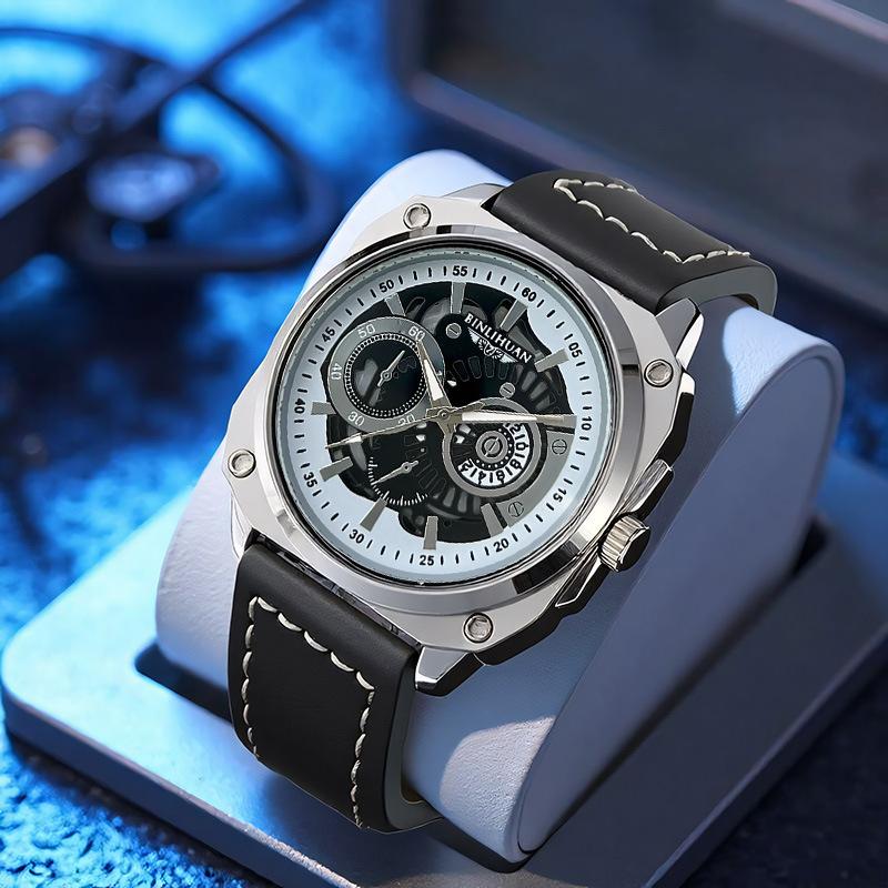 JYL Men's Watch Classic Waterproof Fashion Leather Band