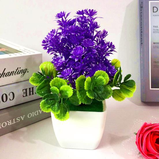 1 buc. plante artificiale din plastic inodor, rezistent la culoare, plante artificiale in ghiveci pentru decorarea casei