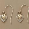 Kolczyki wiszące z zawieszką w kształcie serca, dwukolorowe, retro, dla kobiet, do codziennego noszenia, wykwintne kolczyki wiszące, akcesoria biżuteryjne