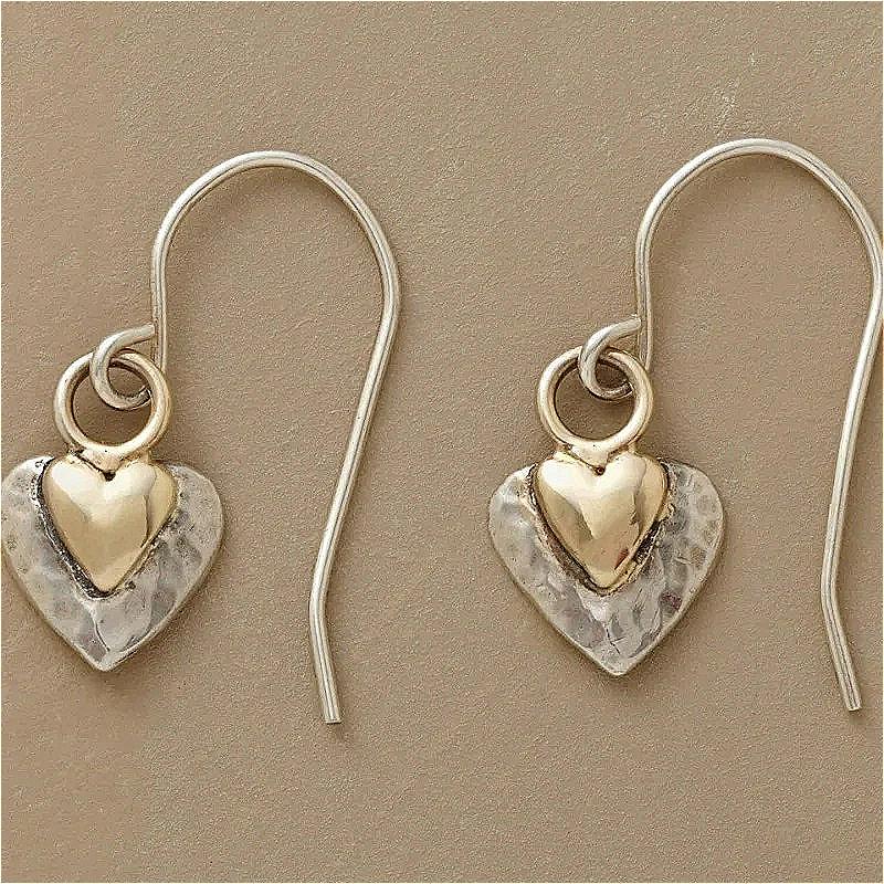 Kolczyki wiszące z zawieszką w kształcie serca, dwukolorowe, retro, dla kobiet, do codziennego noszenia, wykwintne kolczyki wiszące, akcesoria biżuteryjne