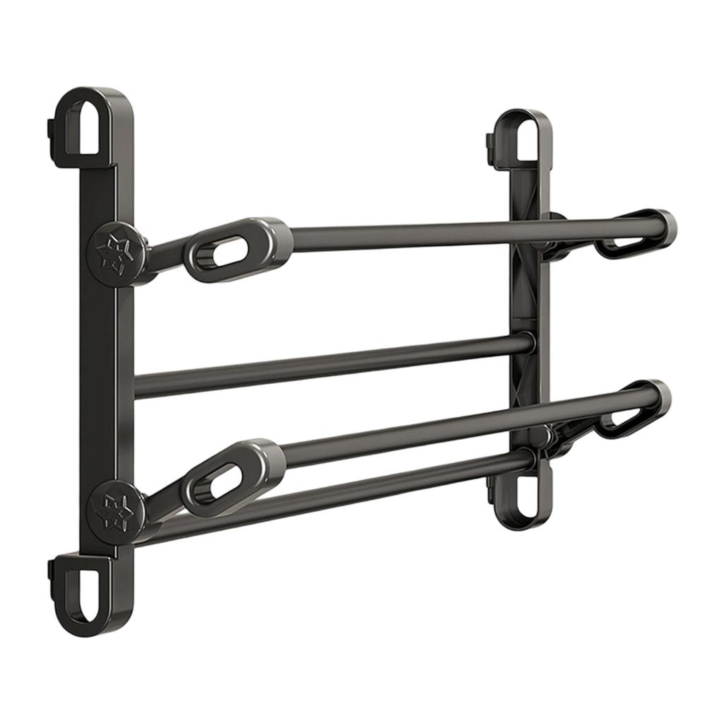 Wall Mounted Folding Shoe Rack 2 Tiers Space Saving Designs for Bathroom and Entryway Without Drilling Required