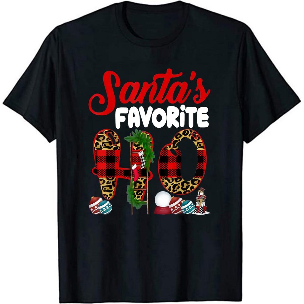 Santas Favorite Ho Santa Savourite Ho Funny Girls Christmas T-Shirt Merry Christmas Short - Foto 7