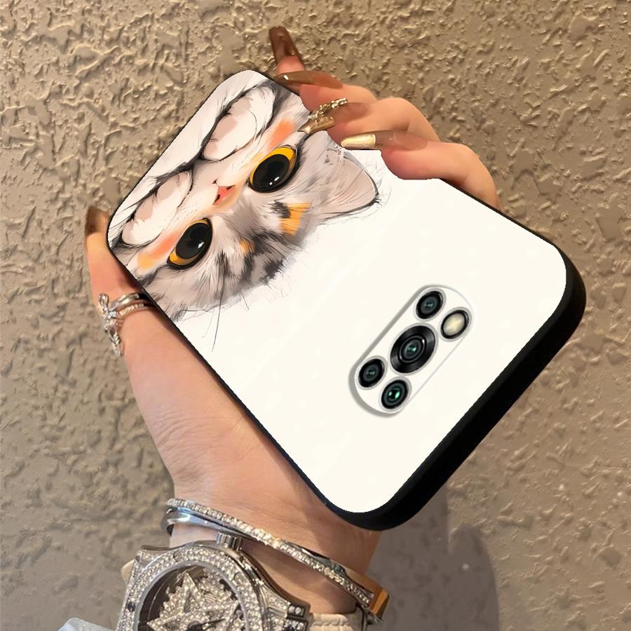 Cartoon Cat Funda Phone Cover Case for Xiaomi Poco F8 F1 C61 F3 C50 M3 M4 M7 C71 C75 M5 X3 X4 X5 X7 Pro