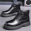 Stiefel Lederschuhe Mann Erhöhungen Sneaker Aufzug Höhenzunahme Sohle 6cm für Männer Business Warm Winter Freizeit Britisch