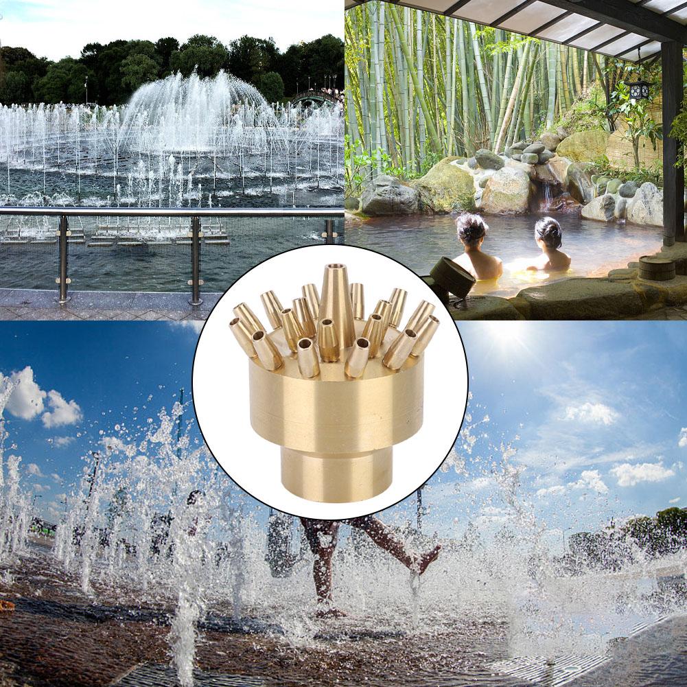 DN40 Female Thread Fountain Nozzle 3 Layer Scattering Landscape Spray Head for SPA Pool