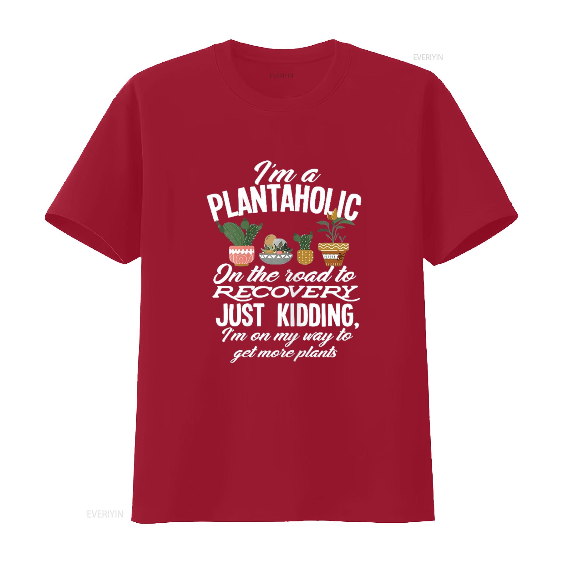 Women I m A Plantaholic T Shirt Funny Gardening Gardner Plant vintage Washed fashion Casual Versatile Slightly homme Breathable S