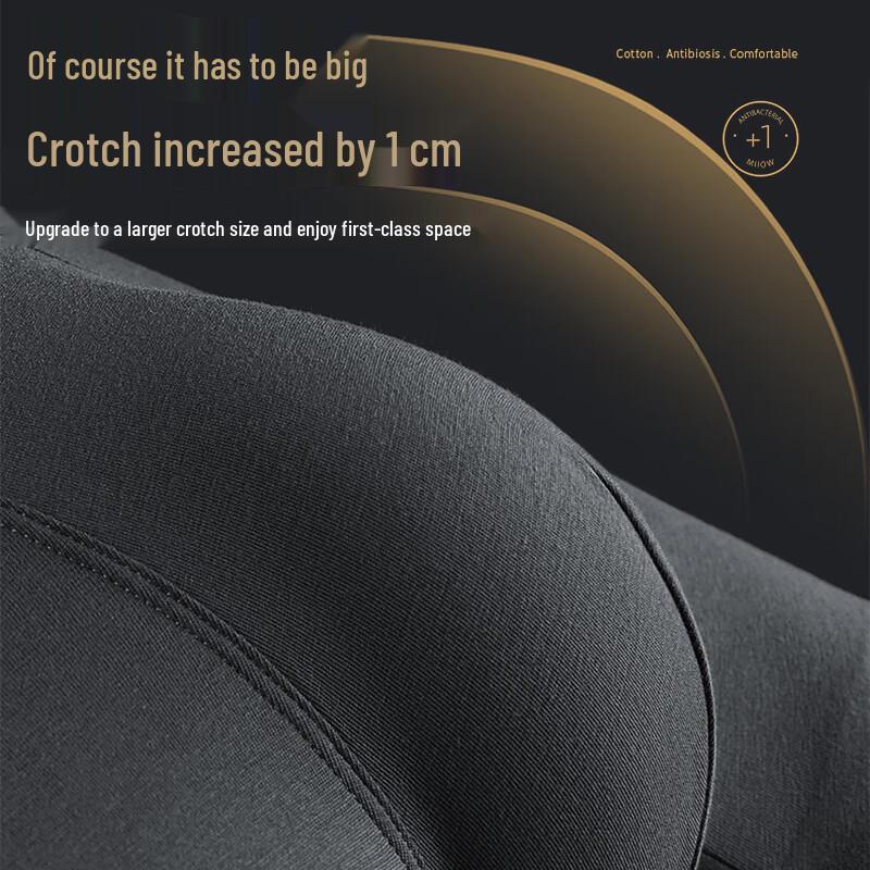 Lonsa Men's Seamless 80-Count Long-Staple Cotton Boxer Briefs 3-Pack