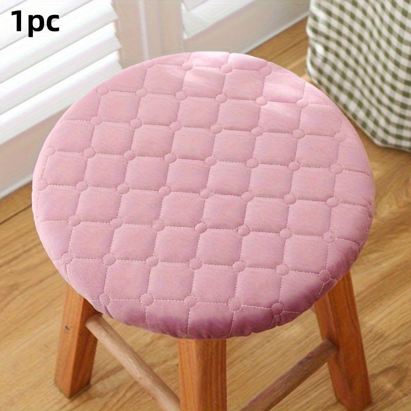 1pc Round Cushion, Home Decoration Round Stool Cover, Thickened Material, Simple and Easy To Clean, Can Be Used In All Seasons