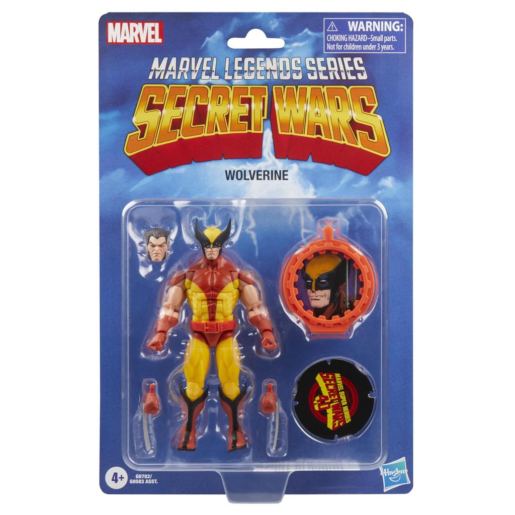 Hasbro Marvel Legends Series Wolverine and X-Men Retro Marvel Comics Secret Wars Collectible 6-Inch Action Figure with Shield (G0782) Authentic