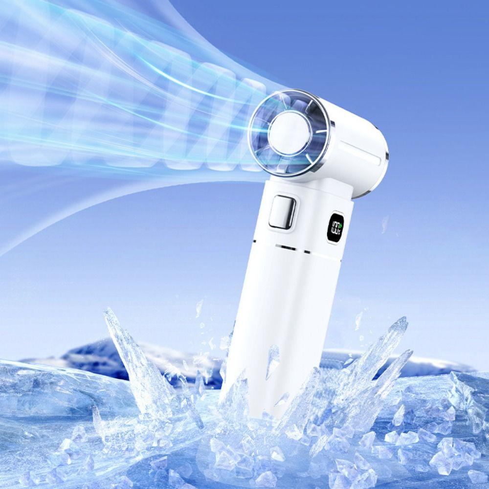 Brushless Motor Handheld Turbo Violent Fan Digital Display Mini Electric Air Blower  Keyboard