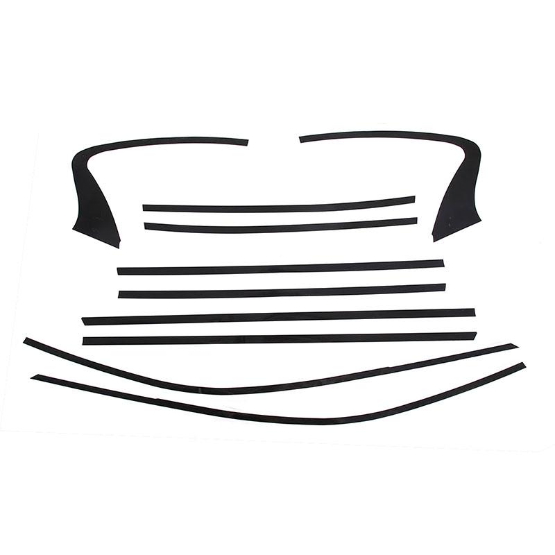 For 2015-2022 Infiniti Q50 Q50L PVC Black Car Window Decorative Strip Sticker Car Exterior Protection Accessories 10Pcs