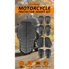 Black Full CE Level 2 Motorcycle Armor, Back Pad, Shoulder and Elbow Protection Set for Motorcycle Jacket Replacement