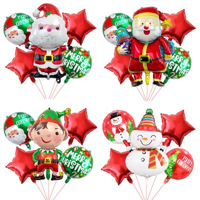 Christmas Balloon Set Christmas Tree Old Man Gingerbread Man Snowman Aluminum Film Balloon Cloth Venue Decoration