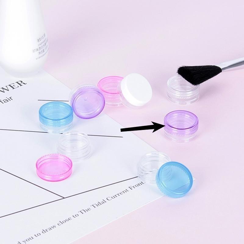 50pcs of 3g PS Frost Bottle Gold Powder Bottle Small Eye Shadow Bottle Plastic Cosmetic Packaging Box