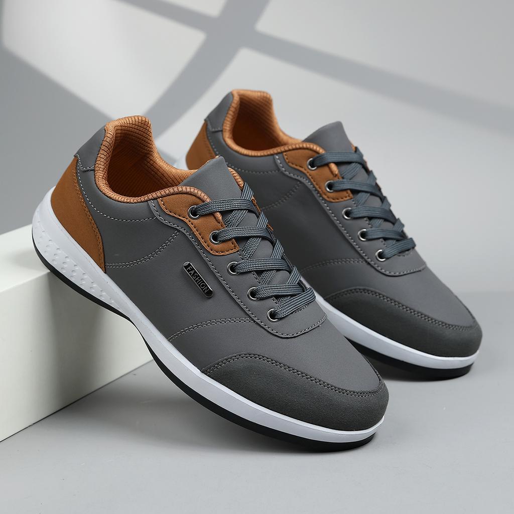Nuevos Zapatos para Hombre Primavera Otoño Impermeables Zapatos para Caminar Antideslizantes Amortiguación Casual de Cuero Zapatos Deportivos para Hombre Zapatillas de Tenis para Hombre