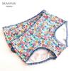 Deanfun Damen-Boyshorts aus bedruckter Baumwolle, mittelhoch geschnitten, 4er-Pack